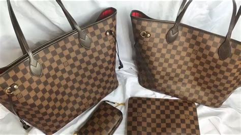 louis vuitton neverfull mm damier ebene real vs fake|louis vuitton damier neverfull price.